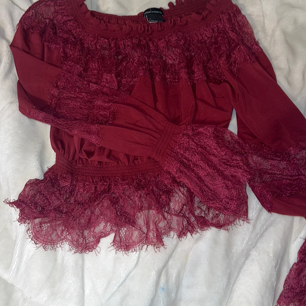 Burgundy crop top
